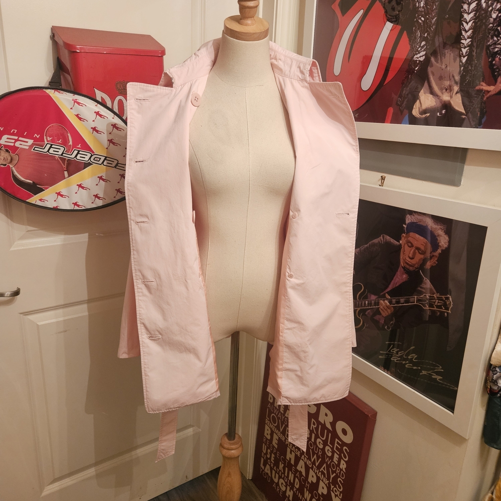 Lauren Ralph Lauren Blush Double-Breasted Trench Coat - Picture 5 of 8